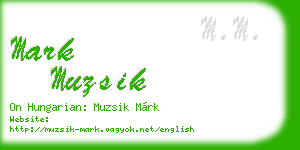 mark muzsik business card